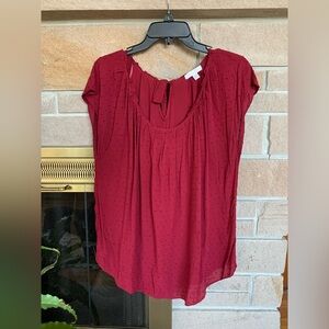 LC Lauren Conrad Swiss-Dot Blouse